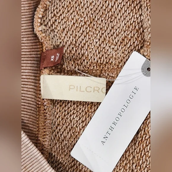 ANTHROPOLOGIE | Pilco | Off The Shoulder Slouchy Sweatshirt  | Mauve |XS | NWT - Picture 4 of 7